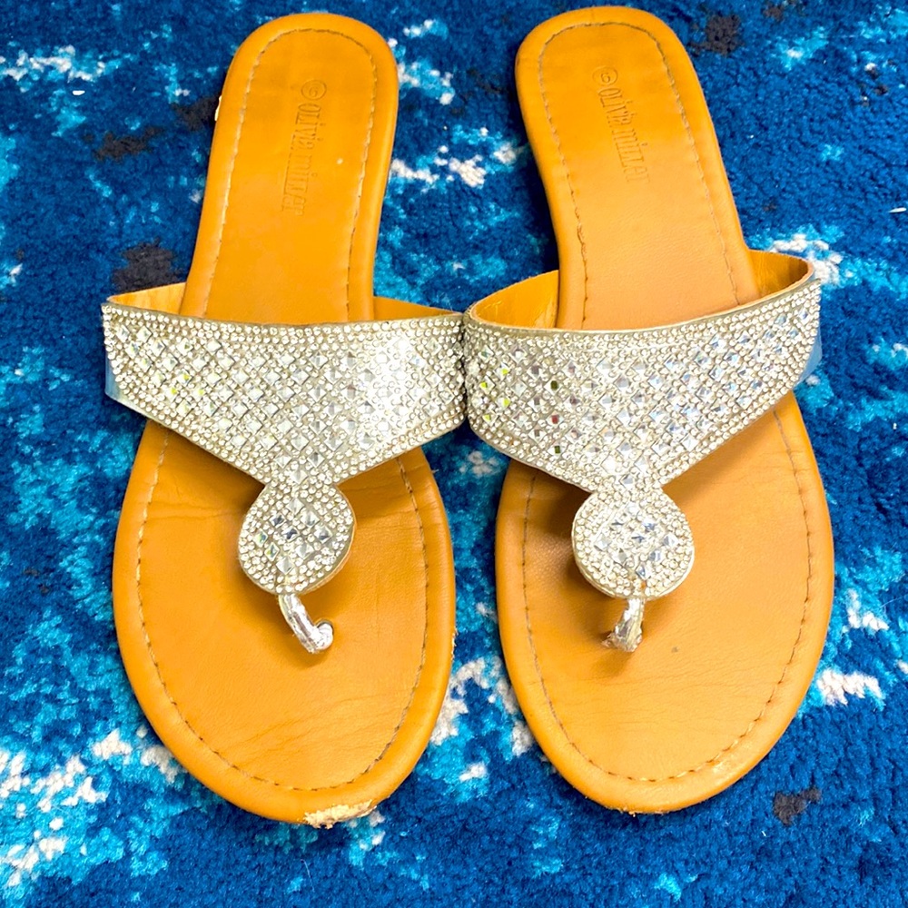Blingy flip flops